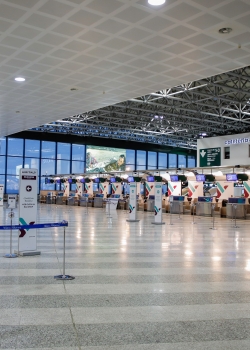 Milan airport empty March 2020