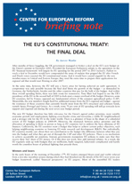 The EU constitutional treaty