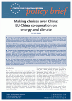 Making choices over China: EU-China co-operation on energy and climate