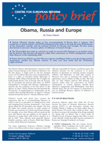 Obama, Russia and Europe