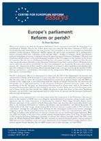 Europe's parliament: Reform or perish?