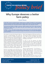 Why Europe deserves a better farm policy