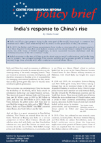 India's response to China's rise