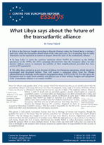 What Libya says about the future of the transatlantic alliance